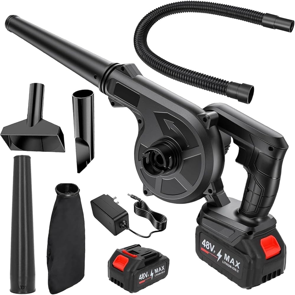 Безжичен Дувач и Правосмукалка 48V – Моќен Акумулаторски Air Blower